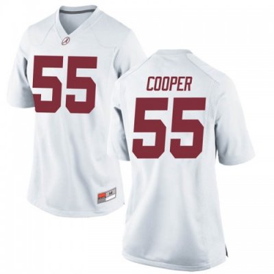 Women's Alabama Crimson Tide #55 William Cooper White Replica NCAA College Football Jersey 2403HHKP0